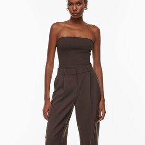 FormaRib Hip Tube Top - Brown - Aritzia